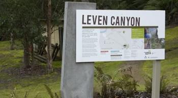 Leven Canyon sign